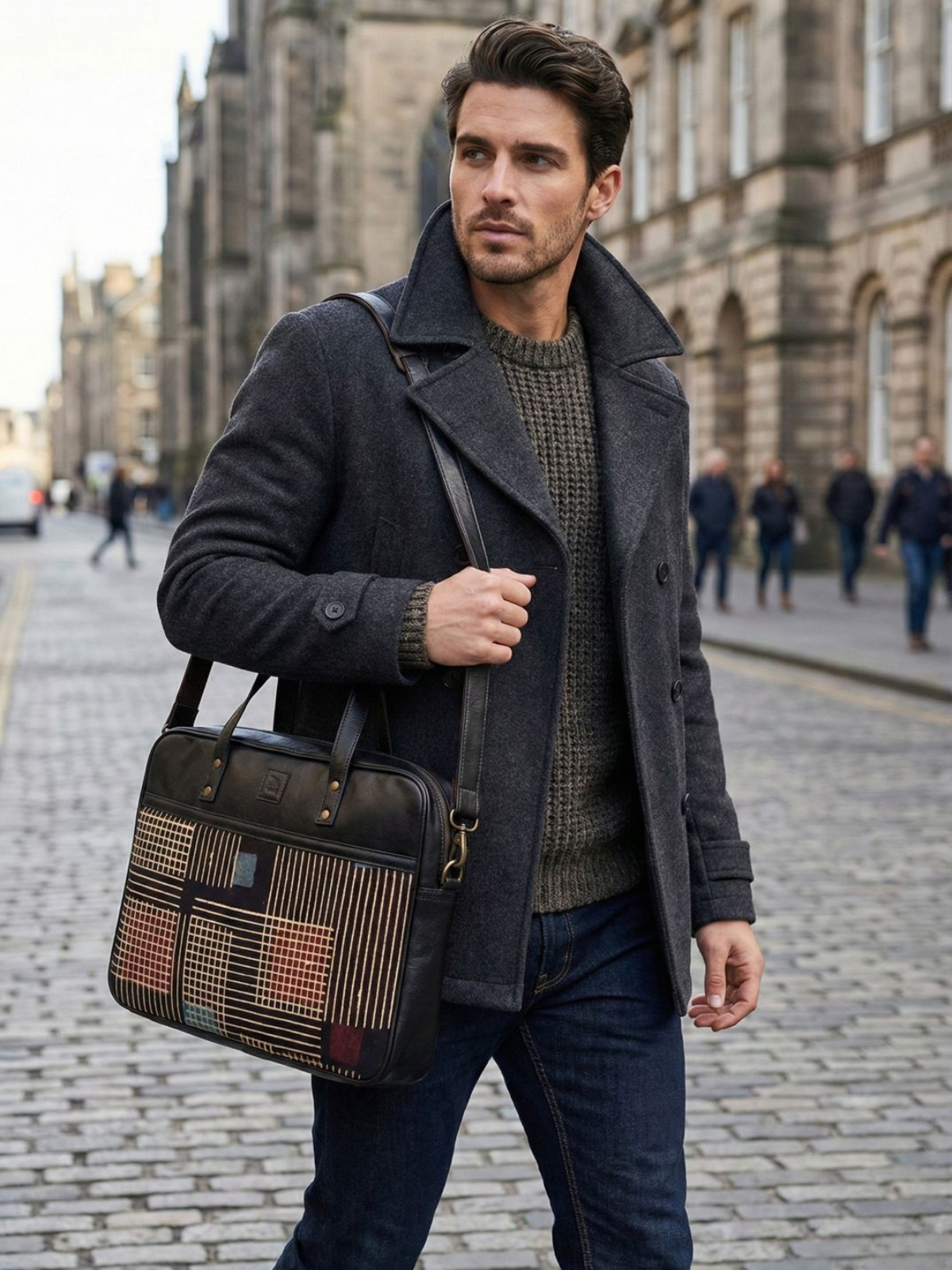 The Ajrakh Laptop Traveller - Black