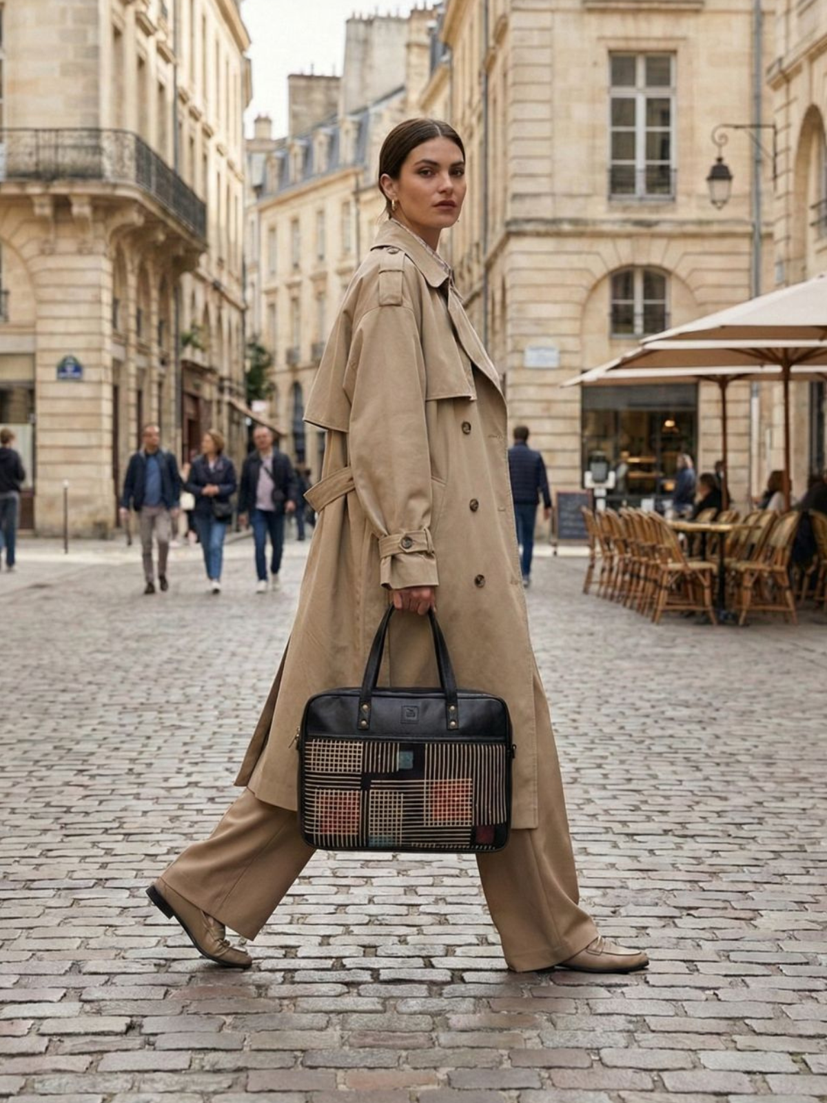 The Ajrakh Laptop Traveller - Black