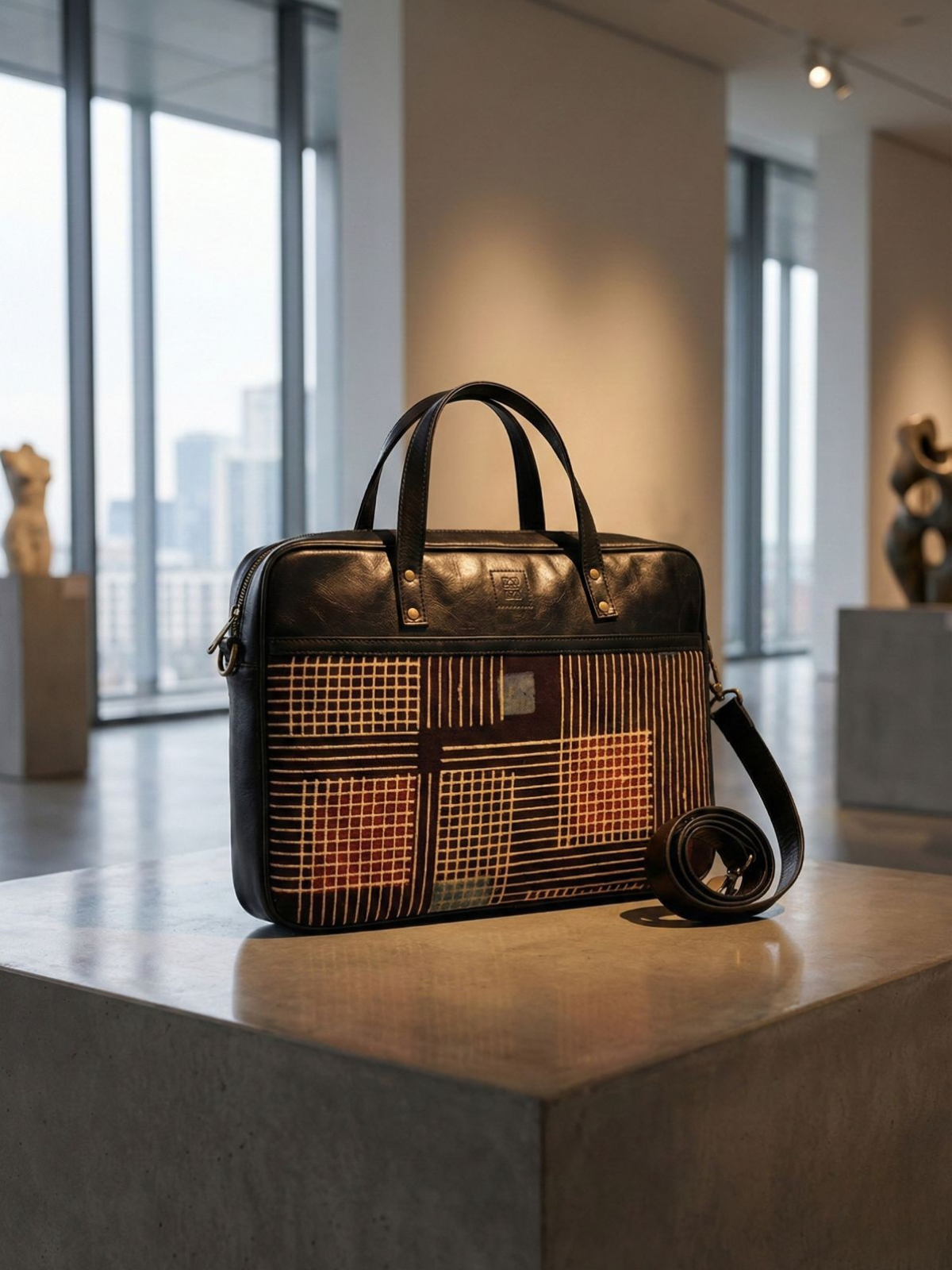 The Ajrakh Laptop Traveller - Black