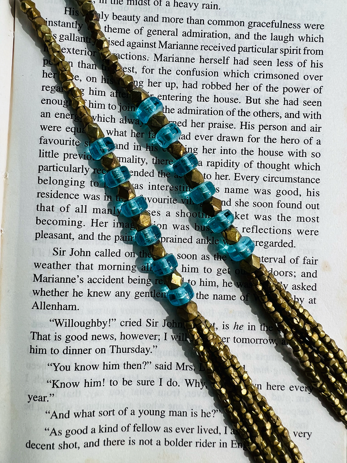 Light Blue Slab Pendant - Dokra