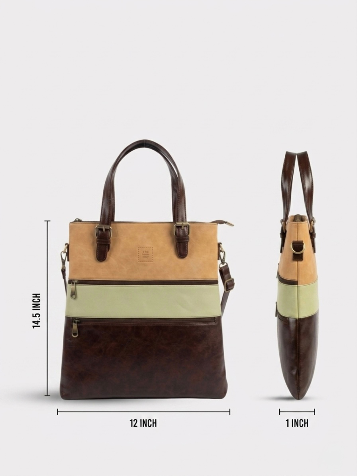 The Rubix Sling - Light tan, Lime, Brown