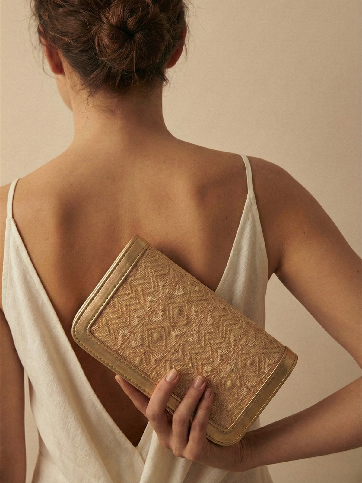 Kantha Festive Clutch - Gold