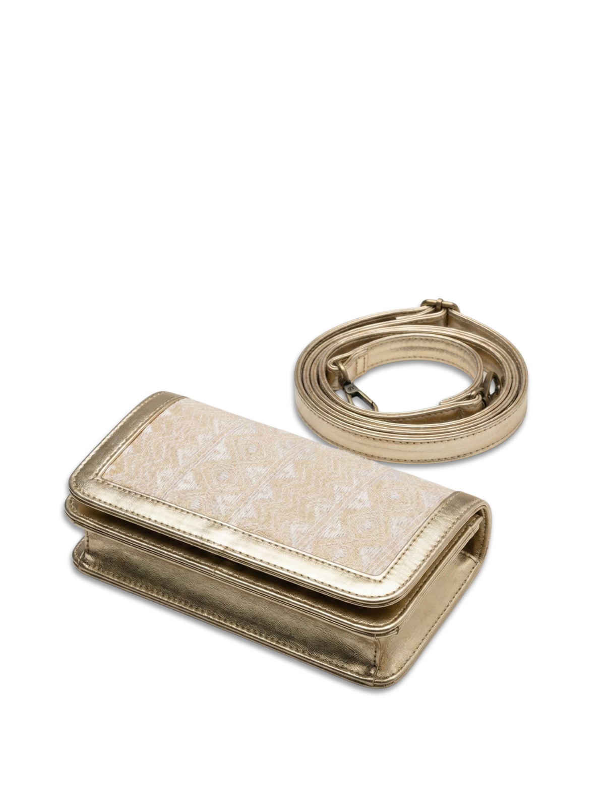 Kantha Festive Clutch - Gold