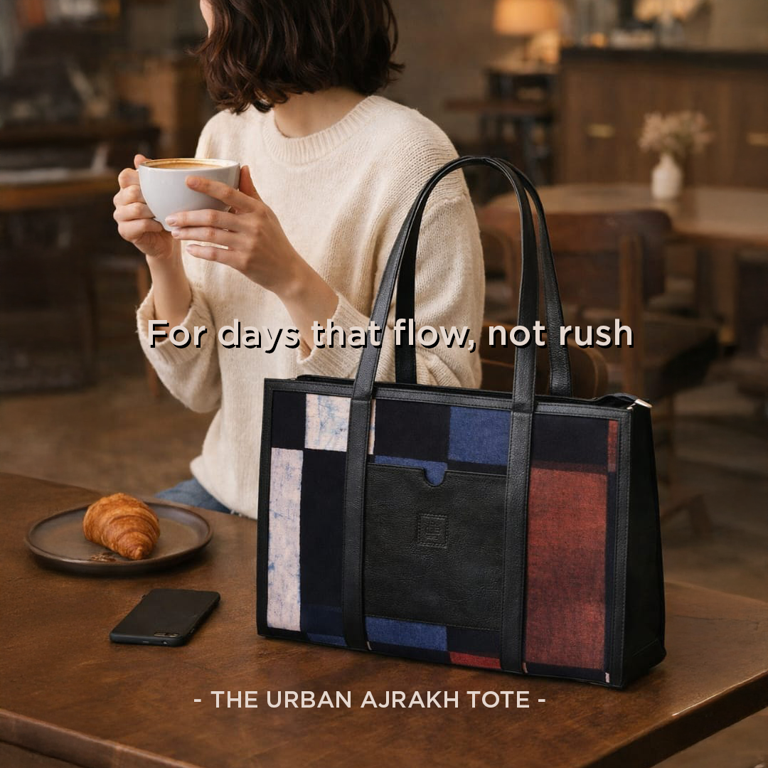 The Urban Ajrakh Tote - Black