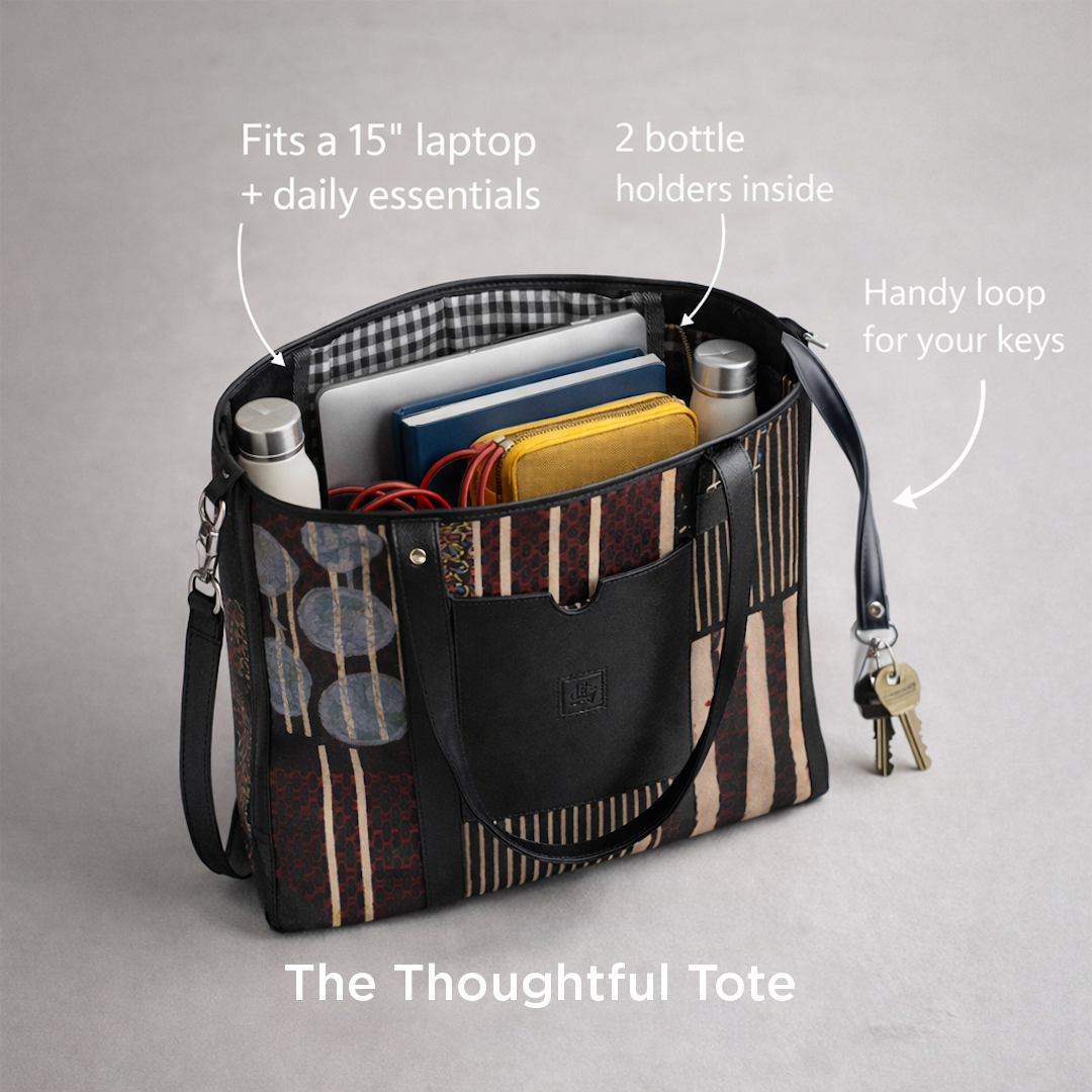 The Urban Ajrakh Tote Black