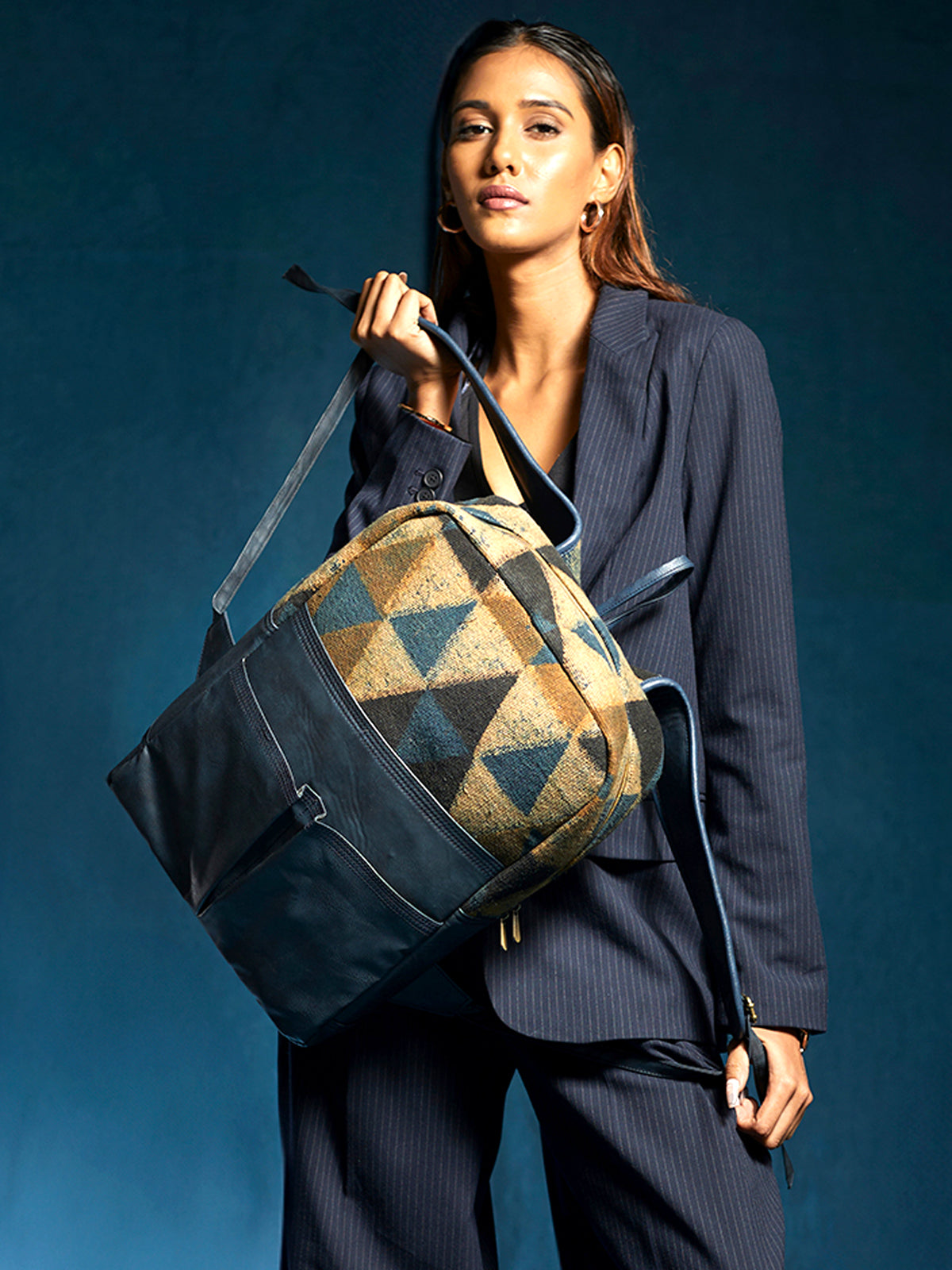 The Ajrakh Retro Backpack