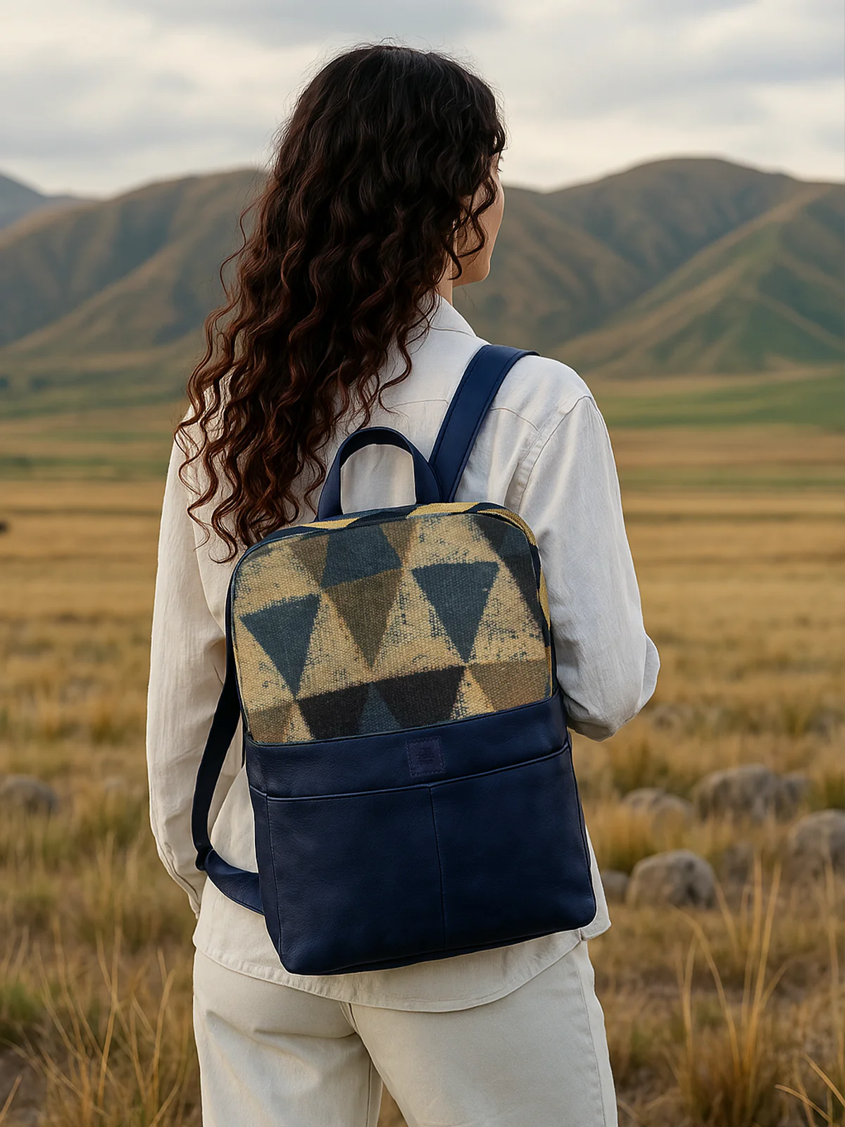The Ajrakh Retro Backpack