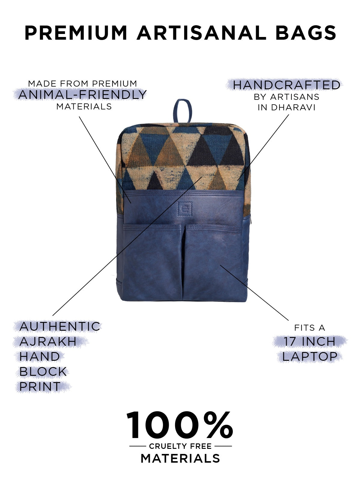 The Ajrakh Retro Backpack