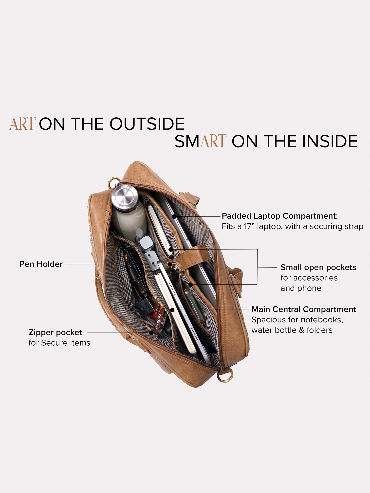 The Kalamkari Laptop Traveller - Black