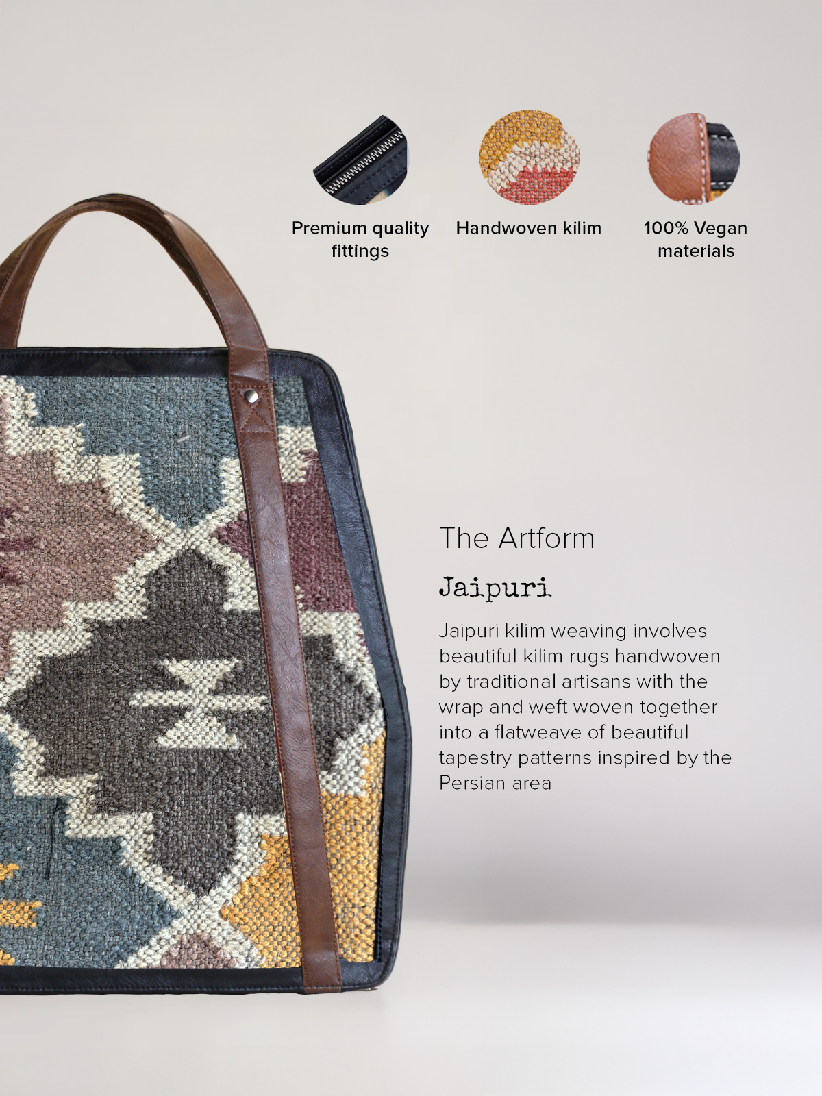 The Jaipuri Structured Tote - NEW