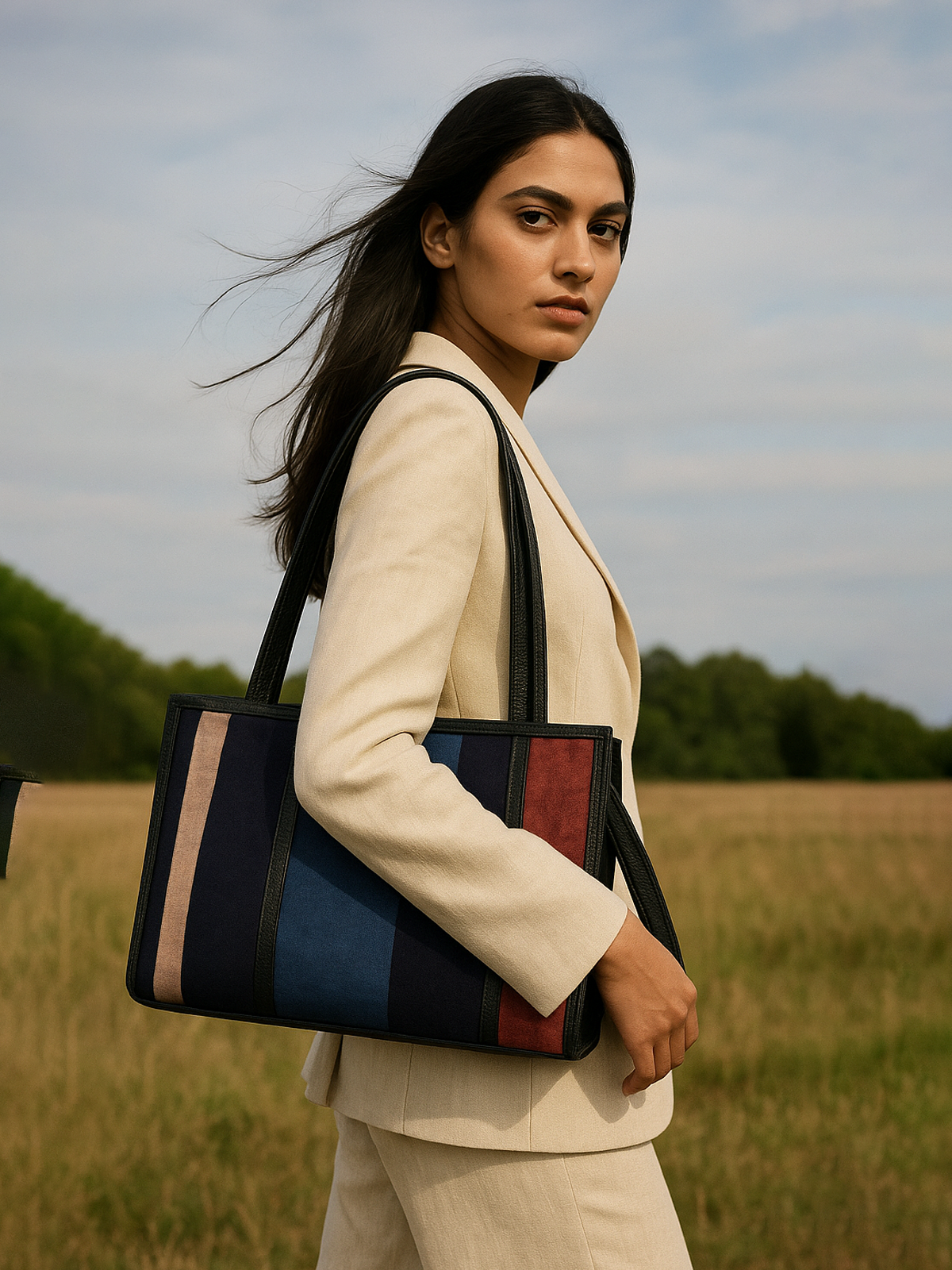 The Urban Ajrakh Tote - Mini - Black
