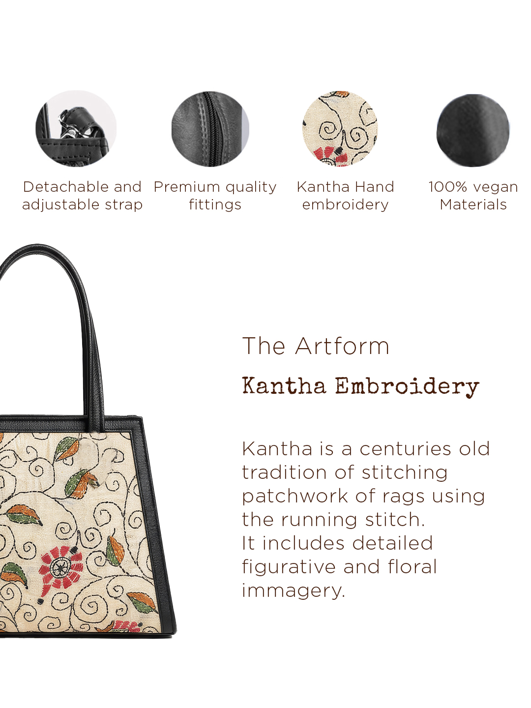Kantha Party Sling - Black