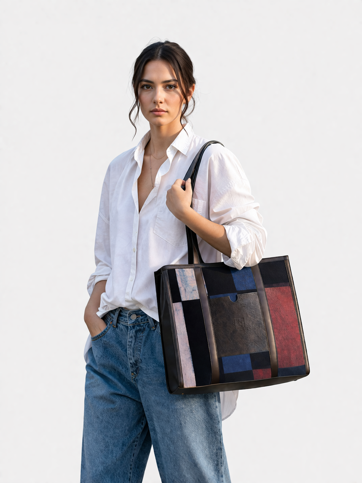 The Urban Ajrakh Tote - Black