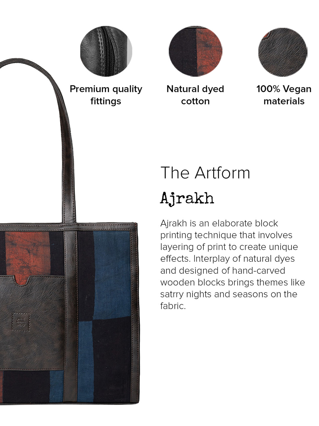 The Urban Ajrakh Tote Black