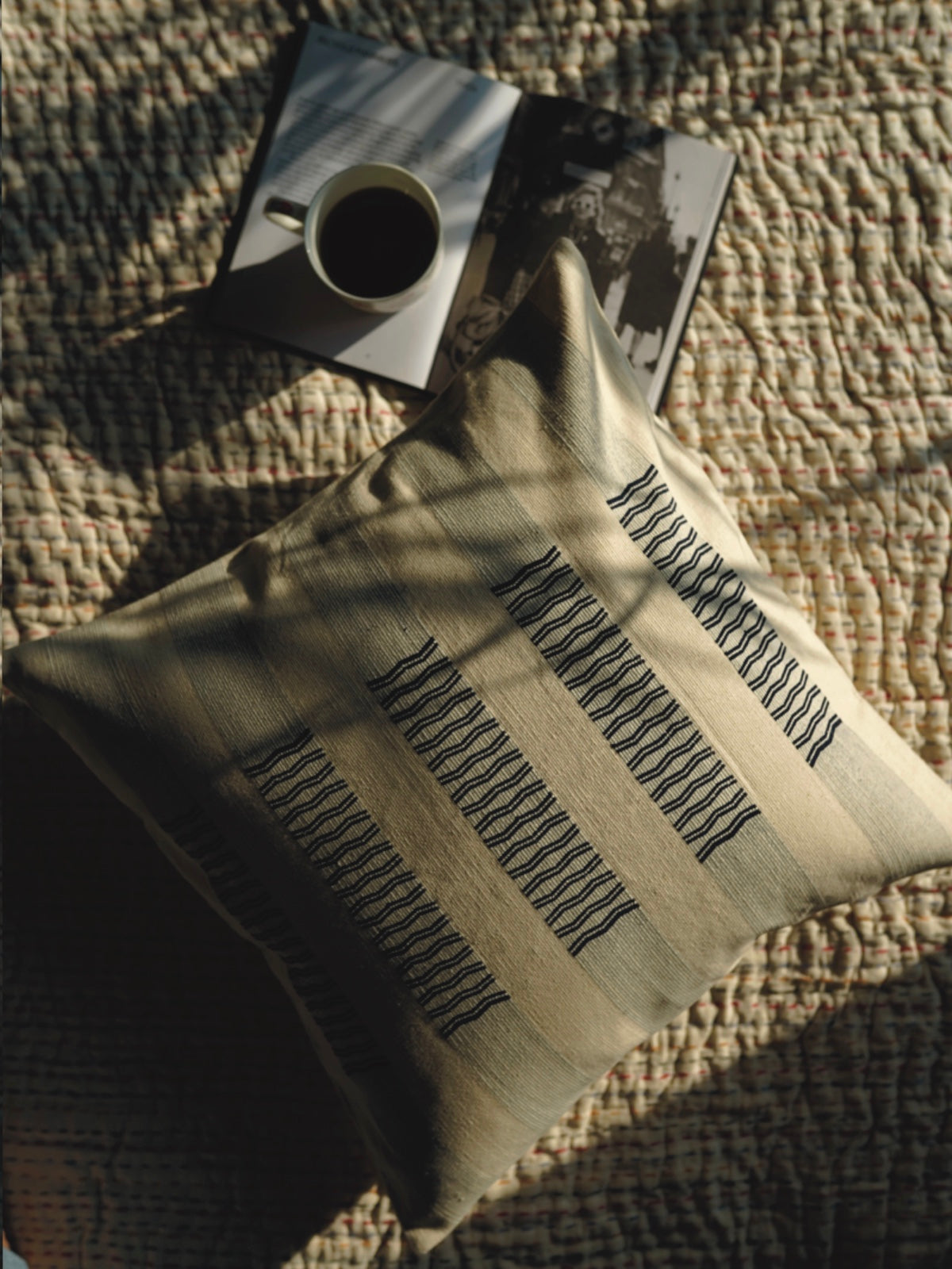 Handwoven Cushion Cover - White
