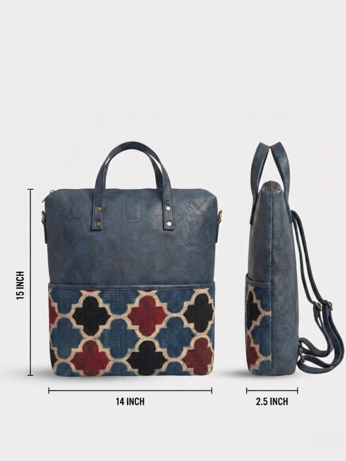 The Ajrakh Convertible - Indigo