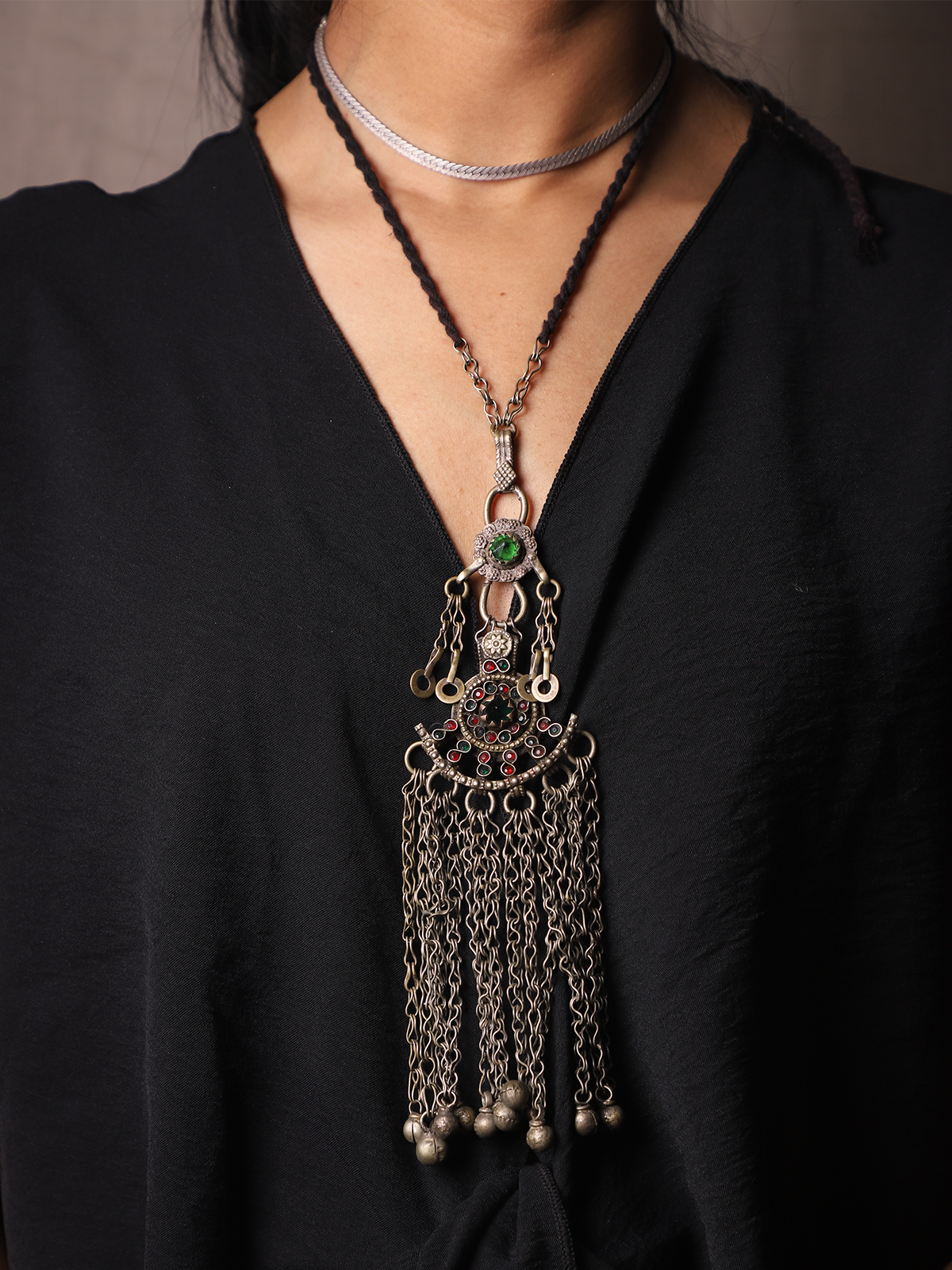 Ghungroo Necklace - Black