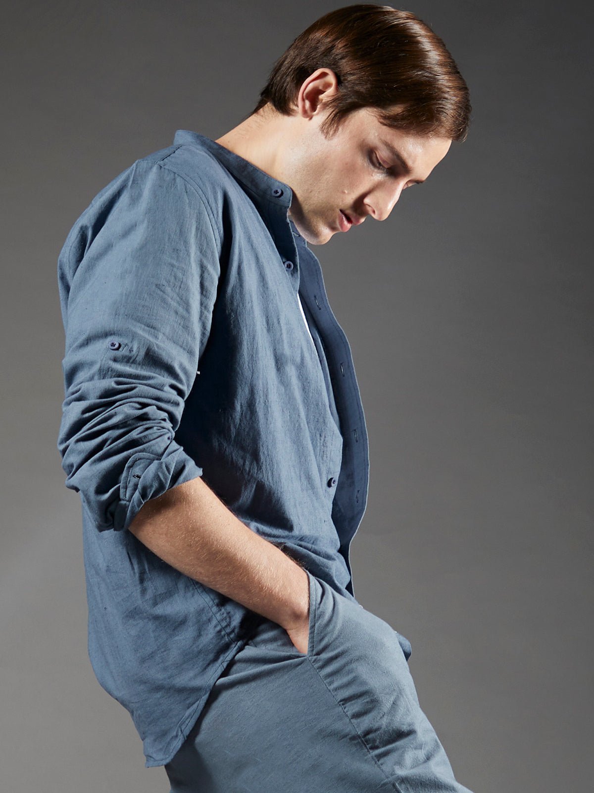 Moroccan Blue- Kala Cotton Shirt