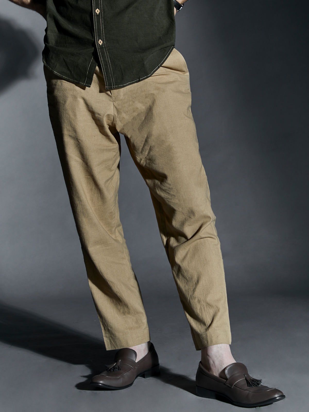 Scottish Brown- Kala Cotton Trousers