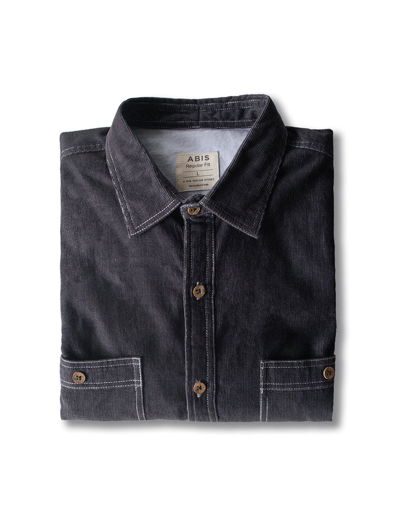 Sicilian Grey - Organic Corduroy Shirt