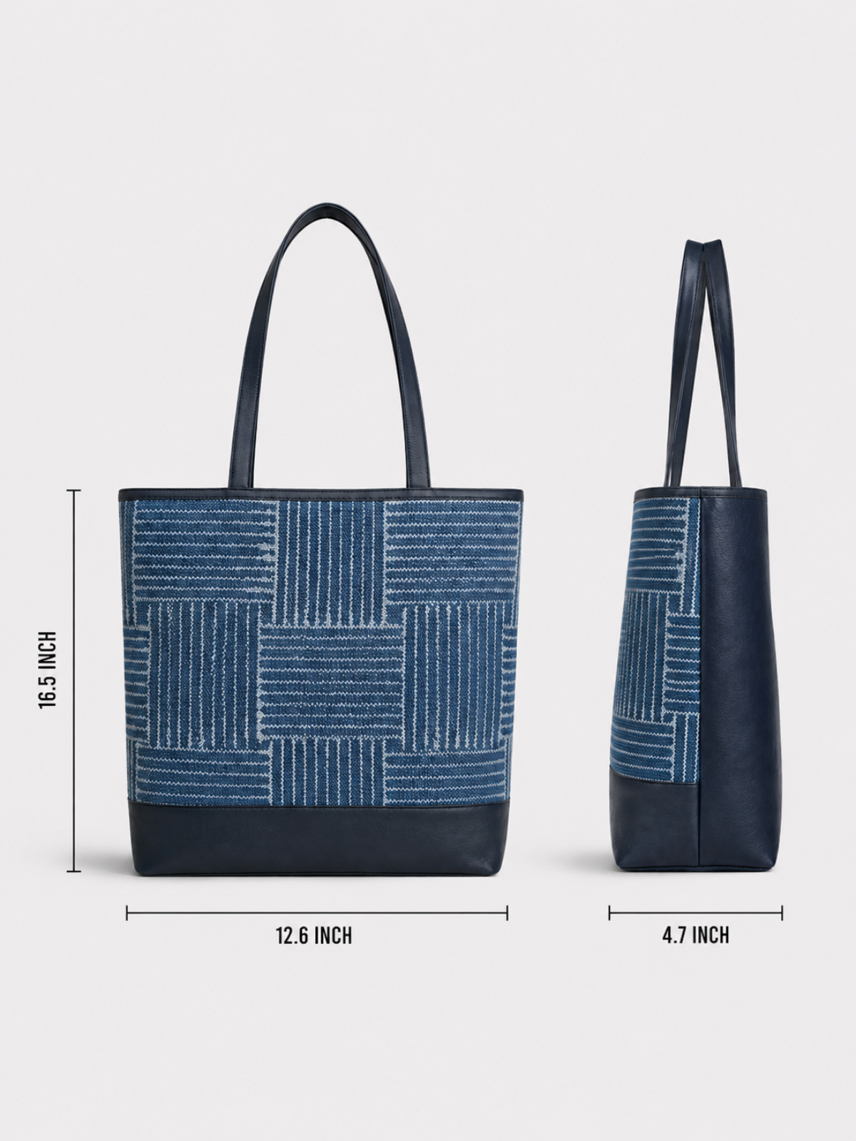 The Jaipuri Daytime Tote - Indigo