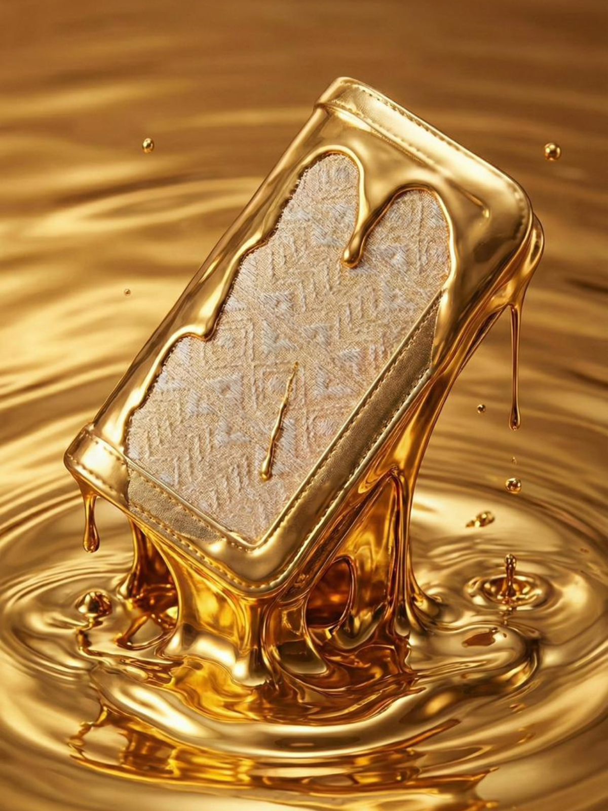 Kantha Festive Clutch - Gold