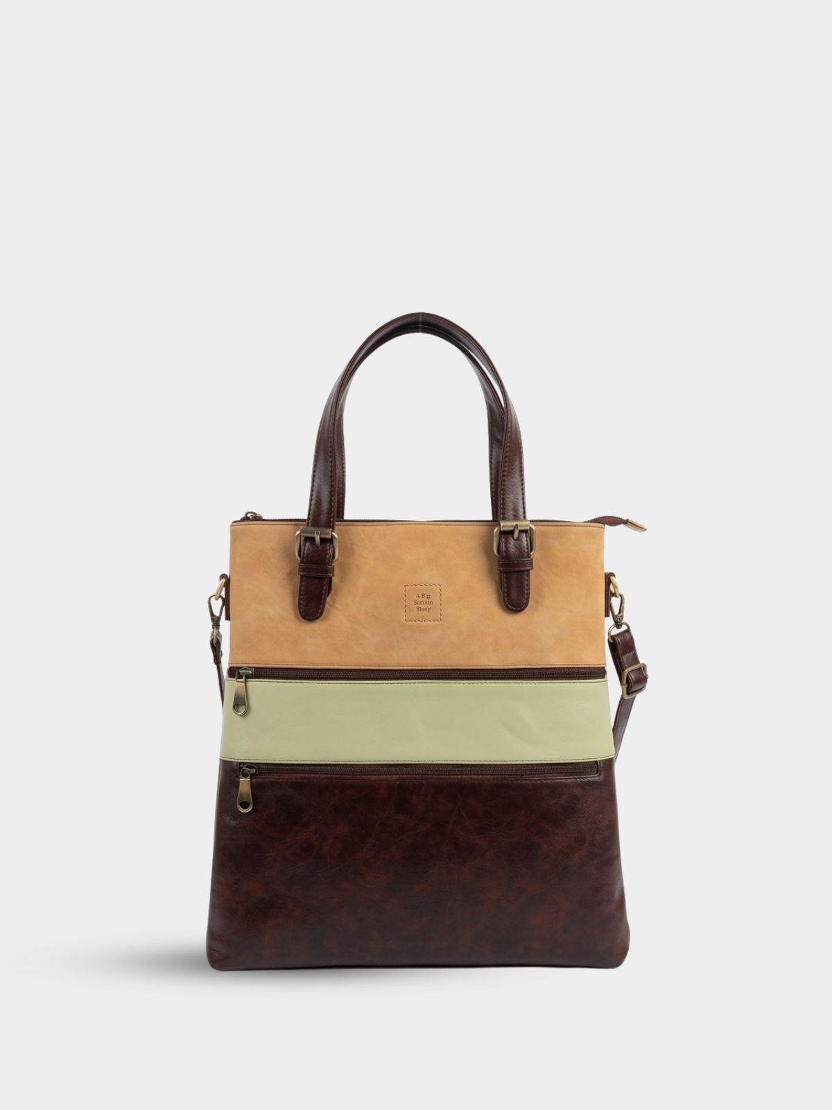 The Rubix Sling - Light tan, Lime, Brown