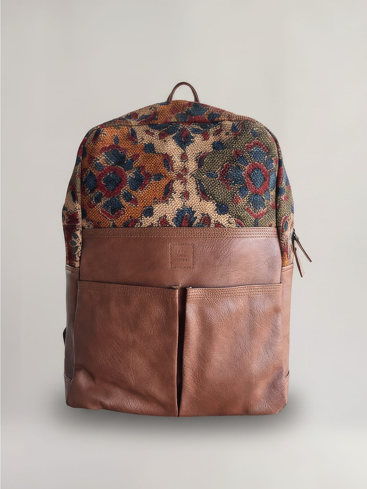 The Kalamkari Retro Backpack - Tan