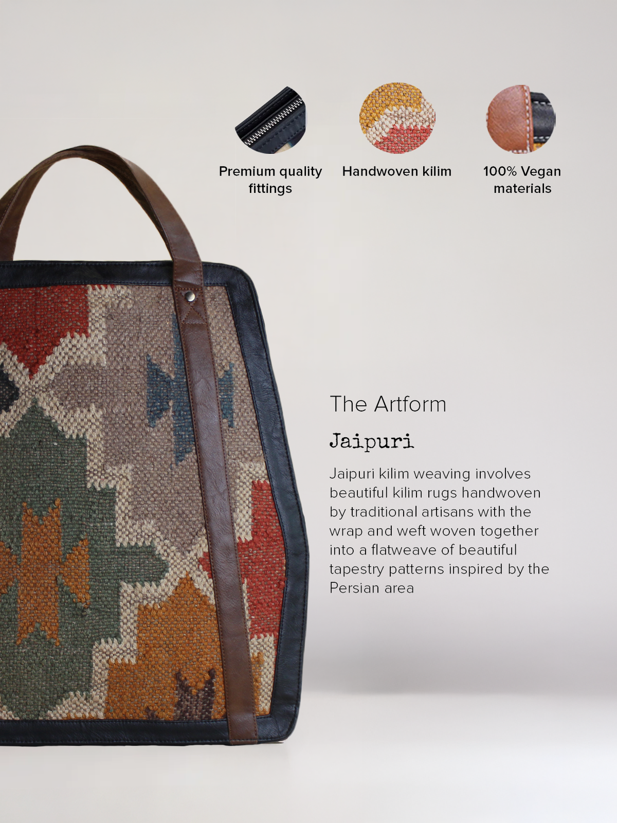 The Jaipuri Structured Tote - NEW