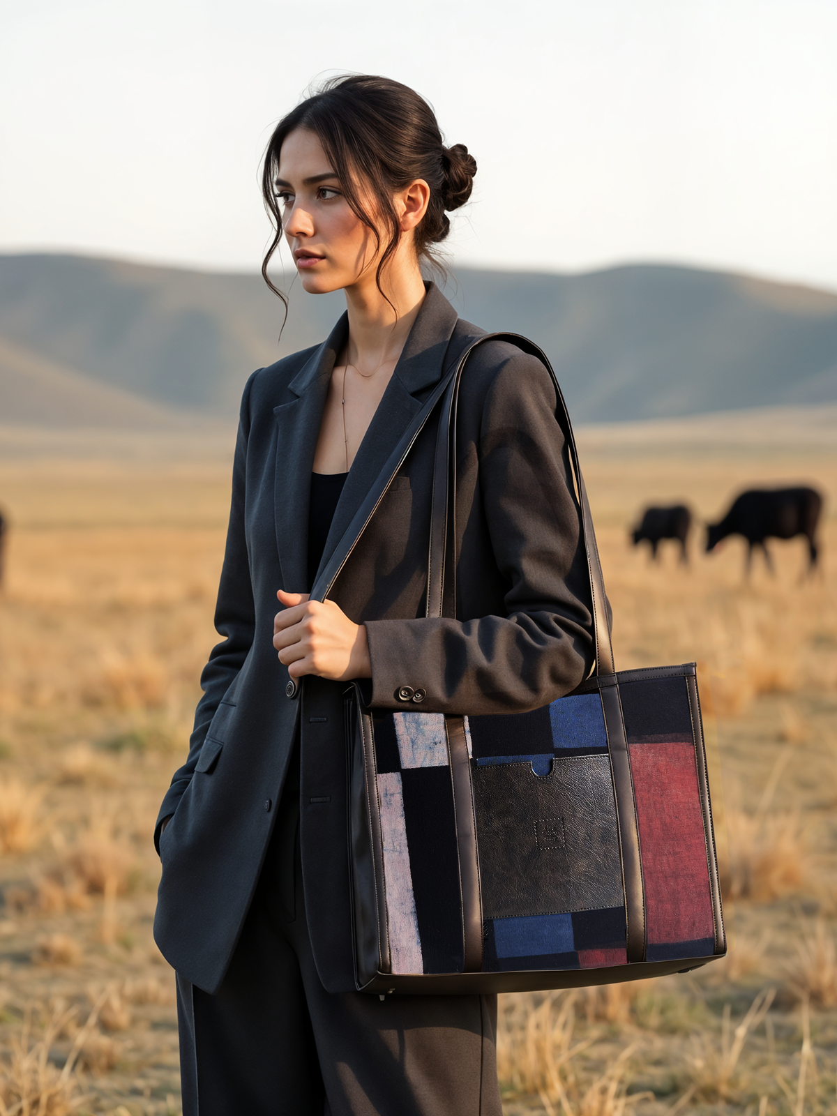 The Urban Ajrakh Tote - Black