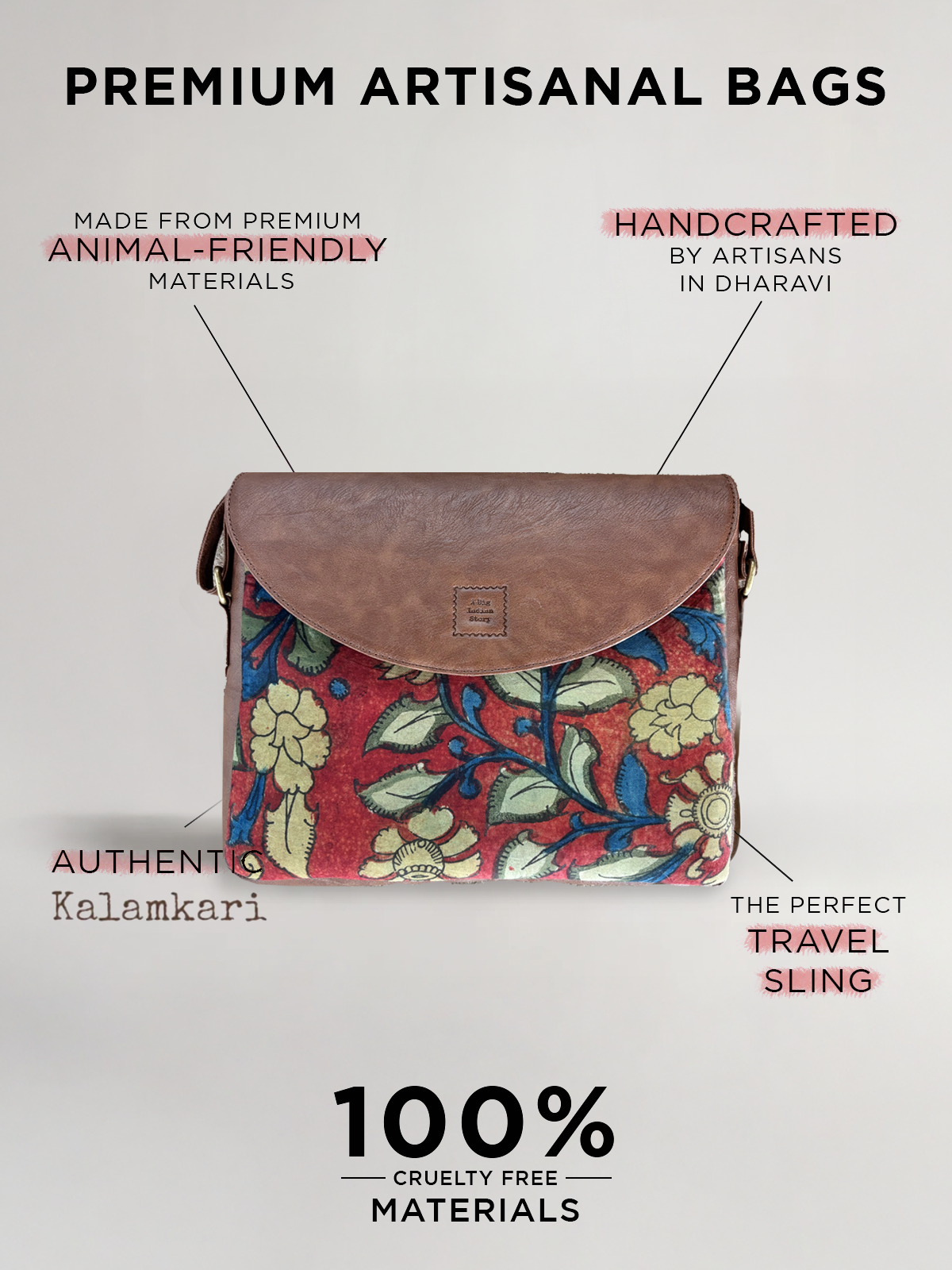 The Kalamkari Crossbody - Tan
