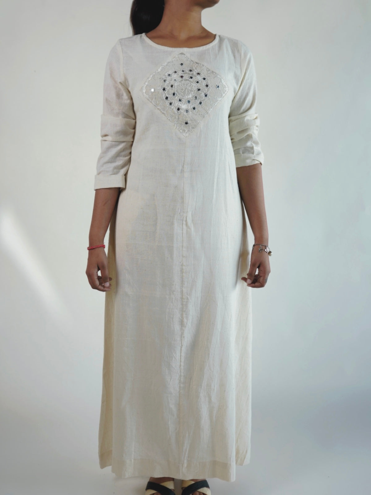 Kutch Embroidered raw Full Sleeve Dress