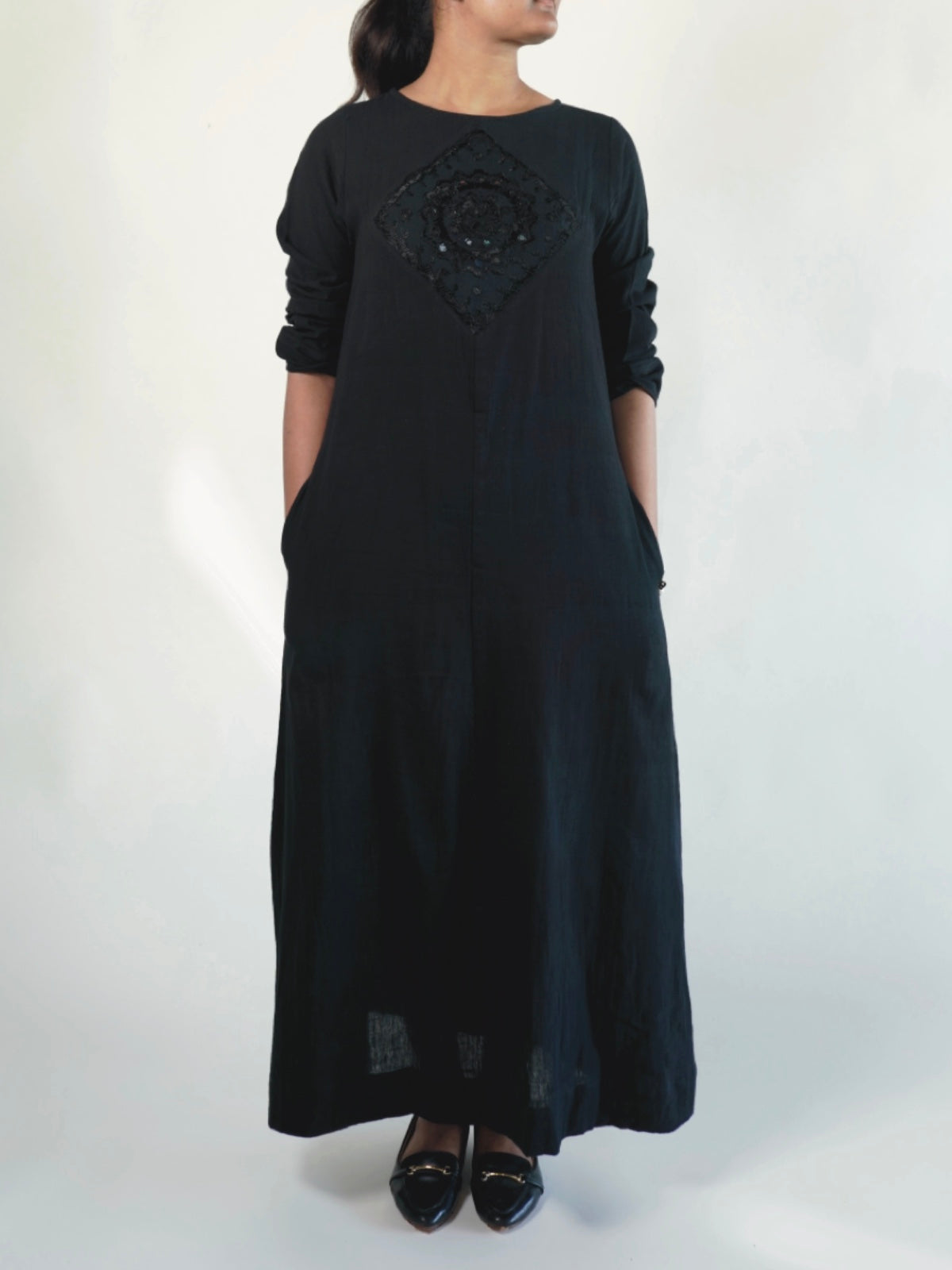 Kutch Embroidered Black Full Sleeve Dress