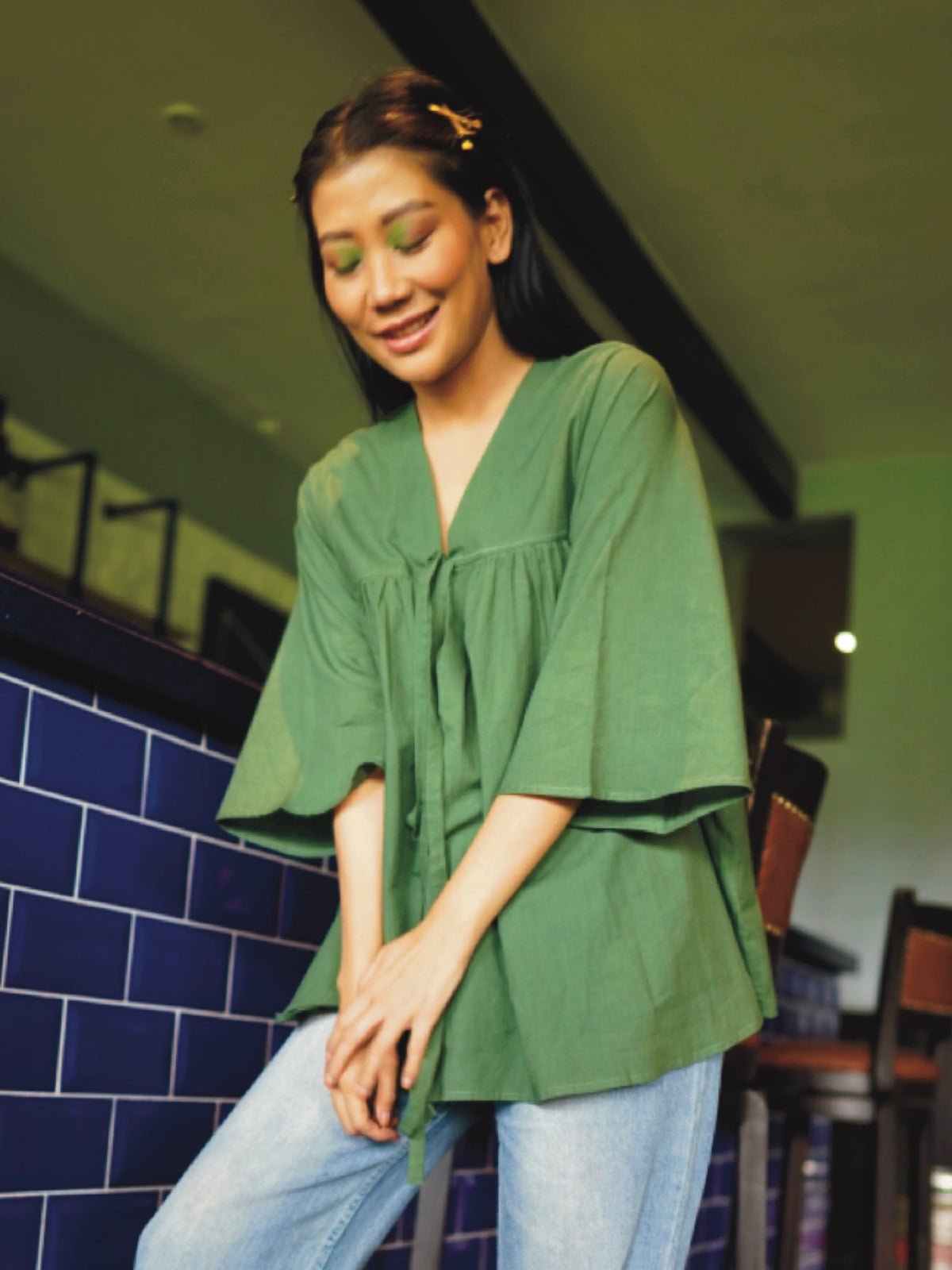 Tie Top Burnt Olive