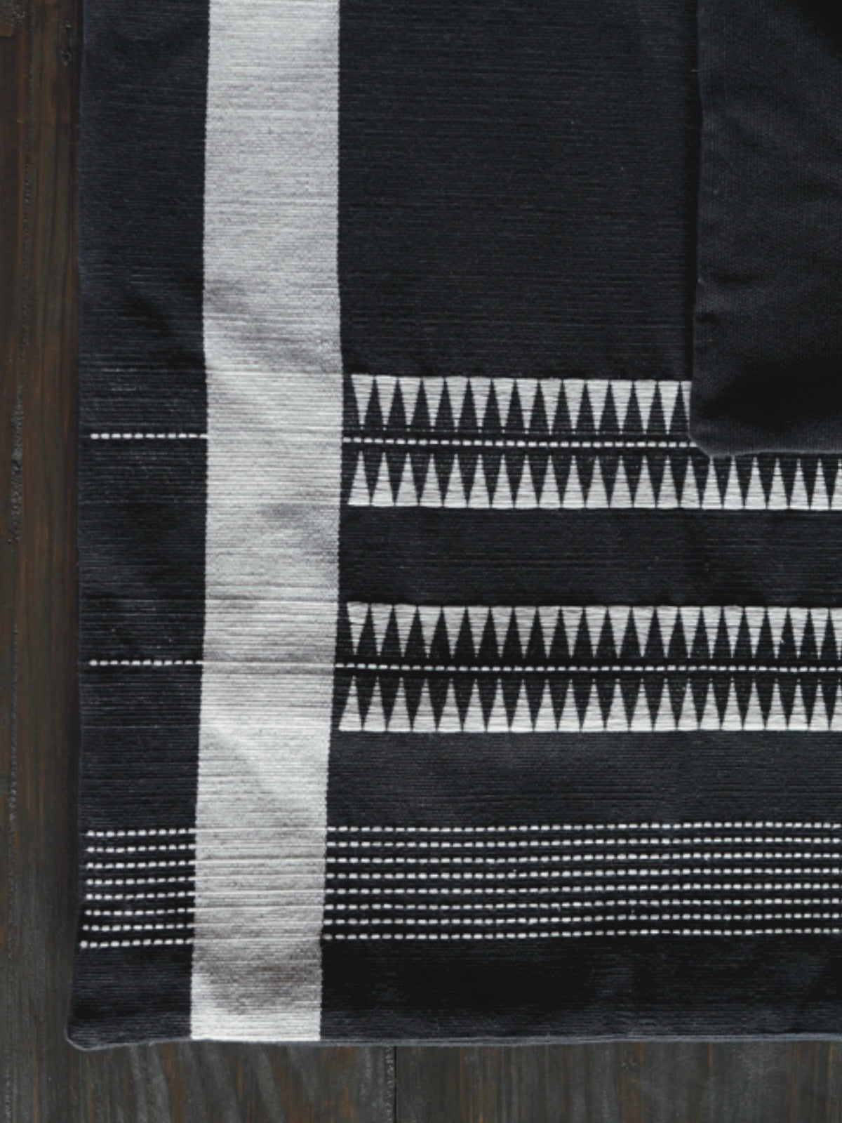 Handwoven Cushion Cover - Black