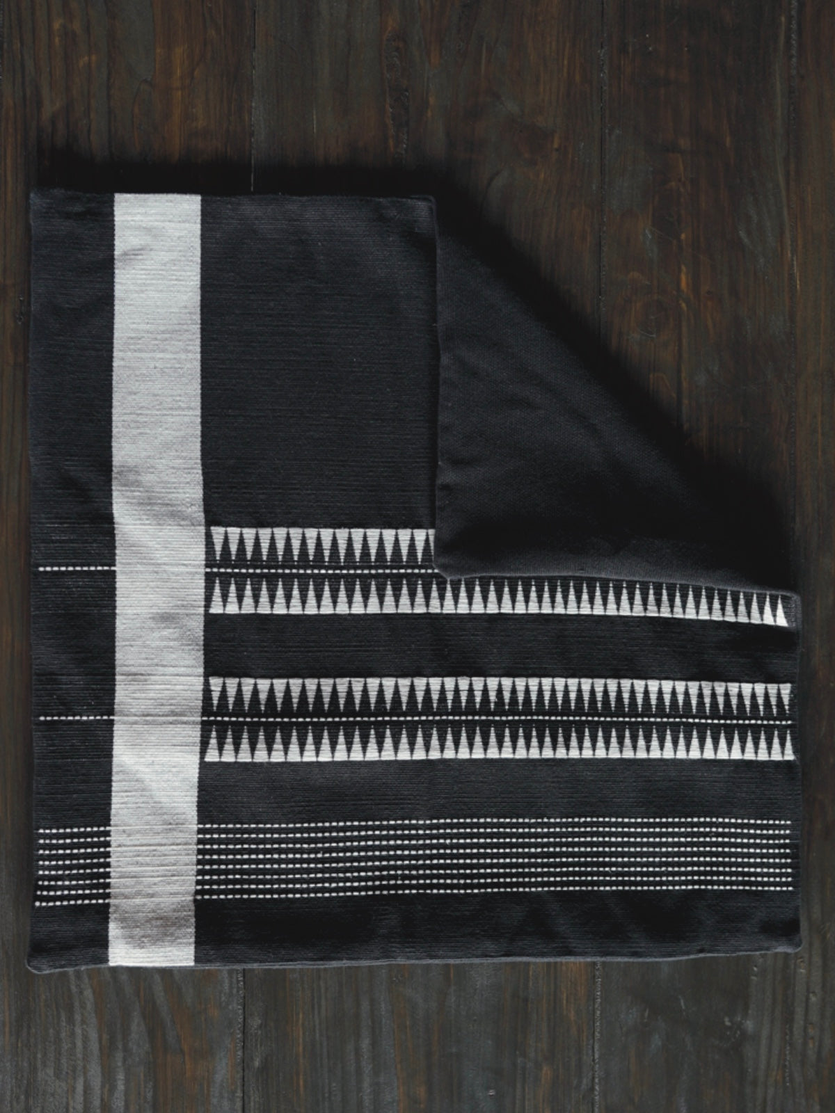 Handwoven Cushion Cover - Black