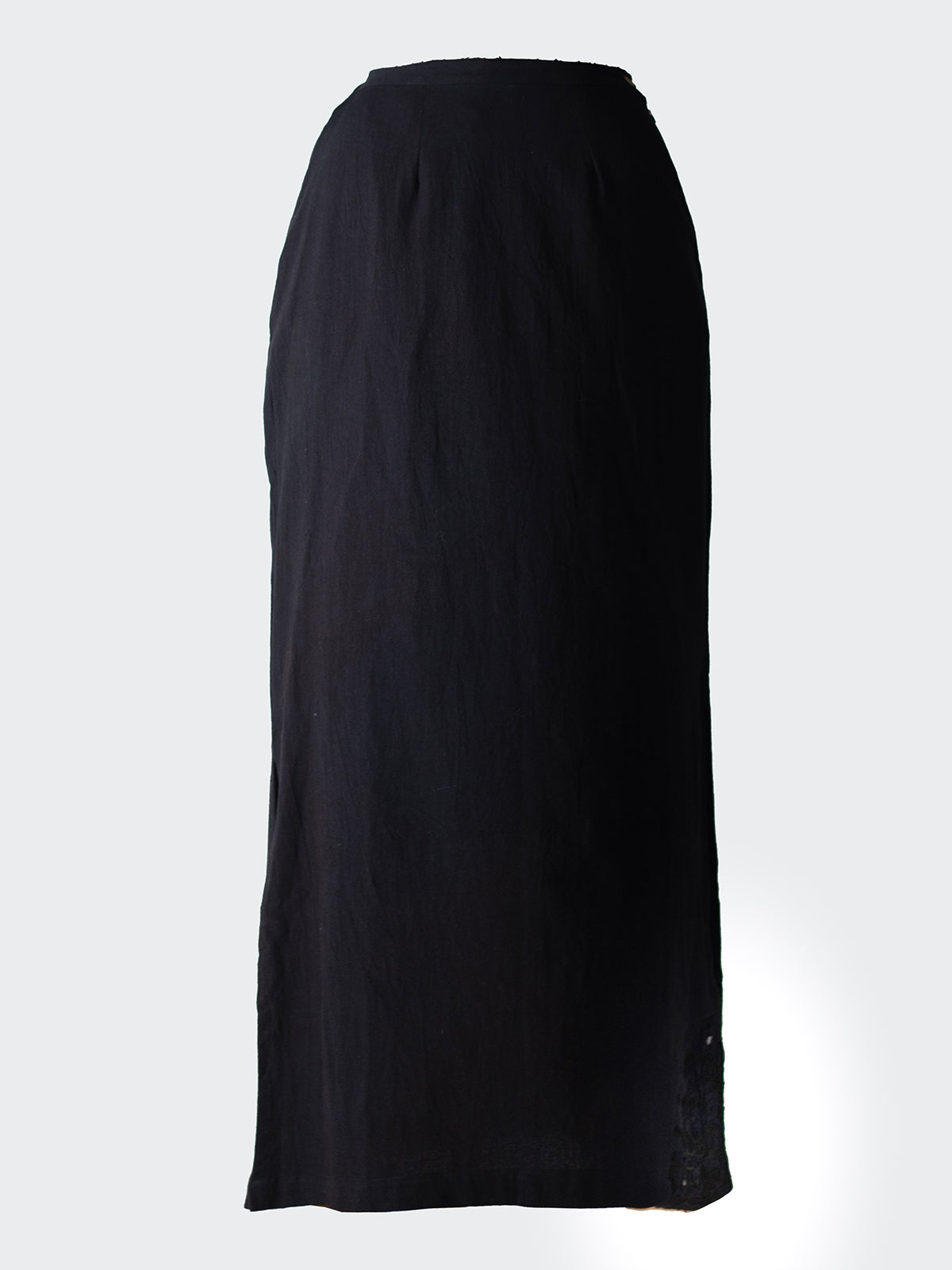 Kala Cotton A-Line Skirt - Black