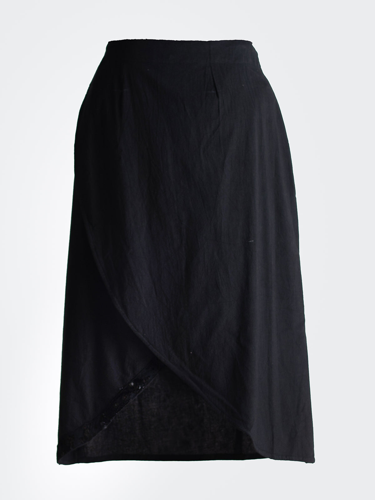 Kala Cotton Wrap Skirt - Black