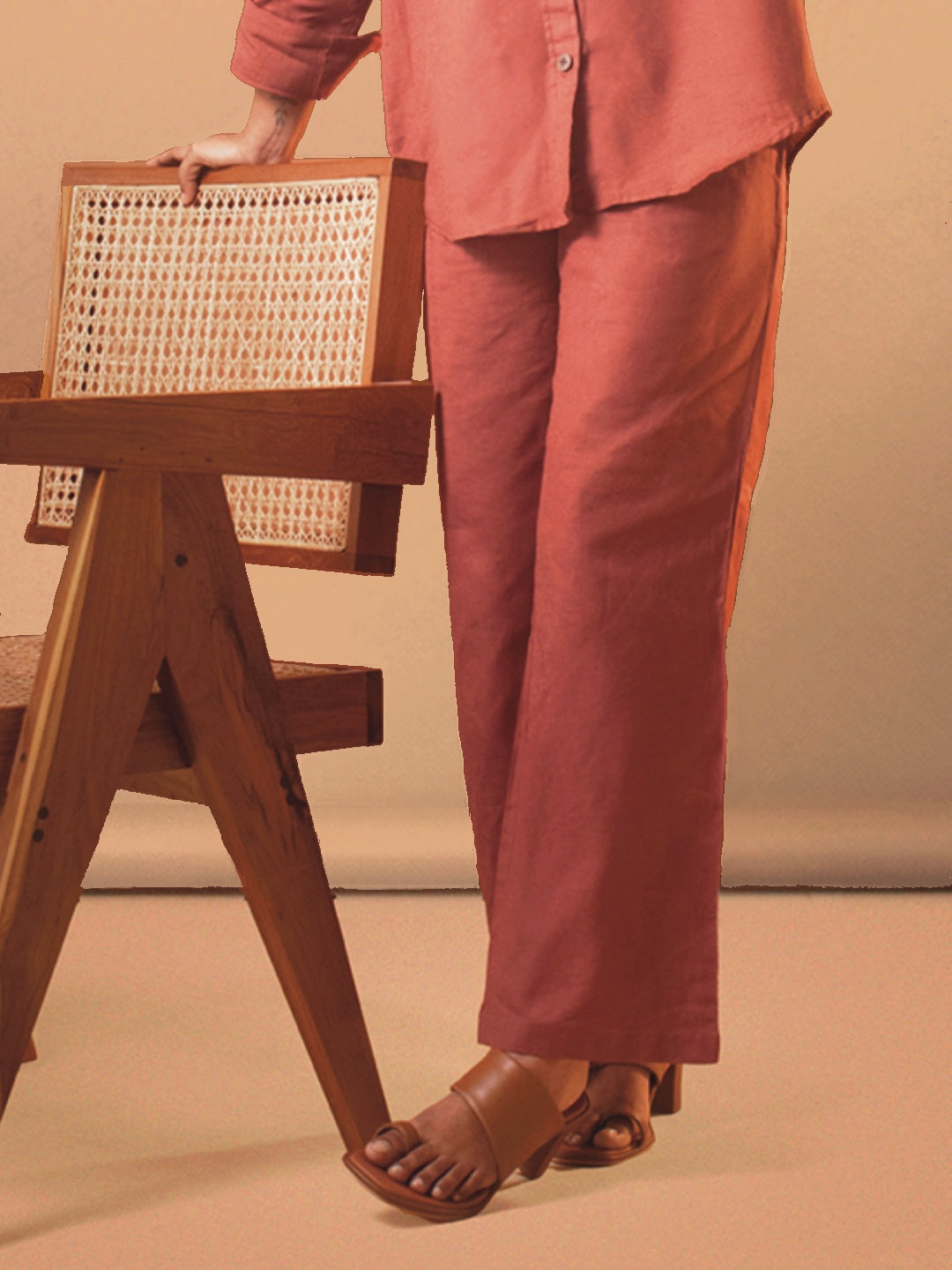 Hemp Trousers - Old Rose