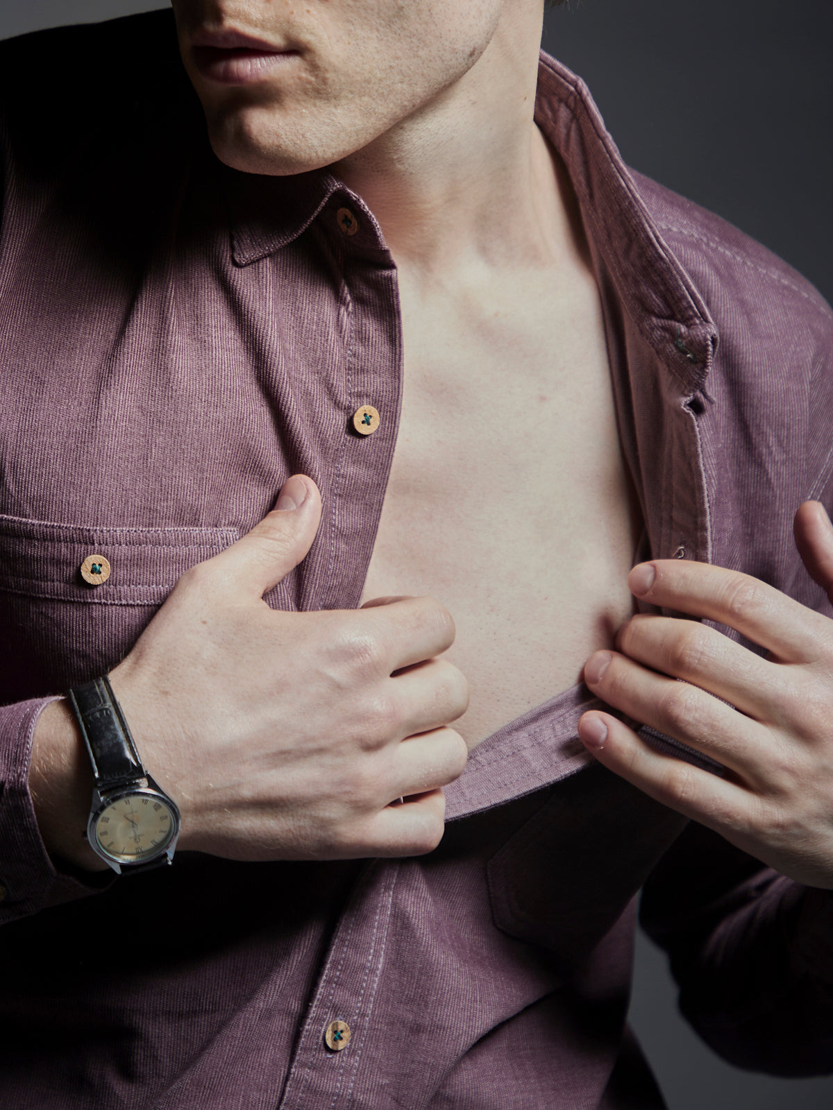 Spanish Mauve - Organic Corduroy Shirt